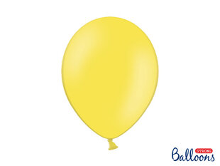 Stiprūs balionai 30 cm Pastel Lemon, geltoni, 100 vnt. kaina ir informacija | Balionai | pigu.lt