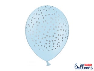 Воздушные шары 30 см Dots Pastel Baby, синие, 6 шт. цена и информация | Шарики | pigu.lt