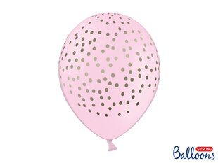 Balionai 30 cm Dots Pastel Baby, rožiniai, 50 vnt. kaina ir informacija | Balionai | pigu.lt