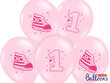 Balionai 30 cm Sneaker - Number 1 Pastel, rožiniai, 50 vnt. kaina ir informacija | Balionai | pigu.lt