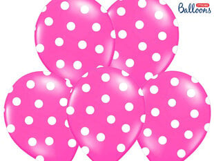 Воздушные шары 30 см Dots Pastel Hot, розовые, 6 шт. цена и информация | Шарики | pigu.lt