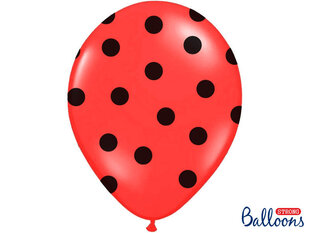 Balionai 30 cm Dots Pastel Poppy, raudoni, 50 vnt. kaina ir informacija | Balionai | pigu.lt