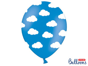 Balionai 30 cm Clouds Pastel Cornflower, mėlyni, 50 vnt. цена и информация | Шарики | pigu.lt