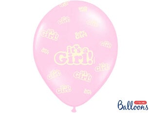 Balionai 30 cm It's a Girl Pastel Baby, rožiniai, 6 vnt. kaina ir informacija | Balionai | pigu.lt