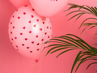 Воздушные шары 30 см Hearts Pastel Baby, розовые, 6 шт. цена и информация | Шарики | pigu.lt