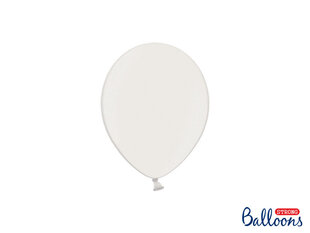 Stiprūs balionai 12 cm Metallic, balti, 100 vnt. kaina ir informacija | Balionai | pigu.lt