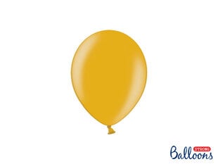 Stiprūs balionai 12 cm, auksiniai, 100 vnt. цена и информация | Шарики | pigu.lt