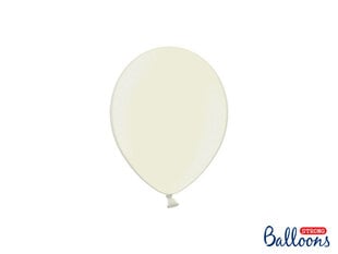 Stiprūs balionai 12 cm Metallic, kreminiai, 100 vnt. kaina ir informacija | Balionai | pigu.lt