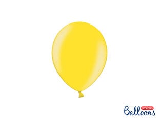 Stiprūs balionai 12 cm Metallic Lemon, geltoni, 100 vnt. цена и информация | Шарики | pigu.lt