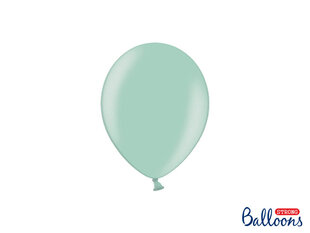 Stiprūs balionai 12 cm Metallic, žali, 100 vnt. kaina ir informacija | Balionai | pigu.lt