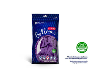 Stiprūs balionai 12 cm Pastel Lavender, violetiniai, 100 vnt. kaina ir informacija | Balionai | pigu.lt