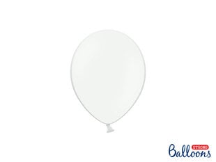 Stiprūs balionai 12 cm Pastel, balti, 100 vnt. kaina ir informacija | Balionai | pigu.lt