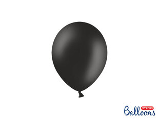 Stiprūs balionai 12 cm Pastel, juodi, 100 vnt. kaina ir informacija | Balionai | pigu.lt