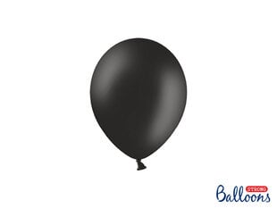 Stiprūs balionai 12 cm Pastel, juodi, 100 vnt. цена и информация | Шарики | pigu.lt