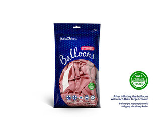 Stiprūs balionai 12 cm Pastel Baby, rožiniai, 100 vnt. kaina ir informacija | Balionai | pigu.lt
