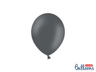 Stiprūs balionai 12 cm Pastel, pilki, 100 vnt. kaina ir informacija | Balionai | pigu.lt