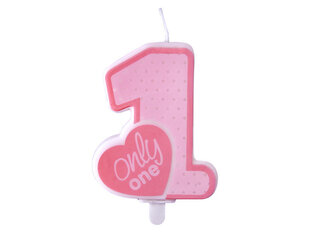 Свечи к Дню рождения Only One light, розовые 8см, 24 шт. цена и информация | Праздничные декорации | pigu.lt