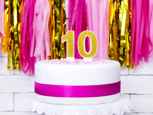 Свечи к Дню рождения Число 0, золотистые, 7 см, 24 шт. цена и информация | Праздничные декорации | pigu.lt