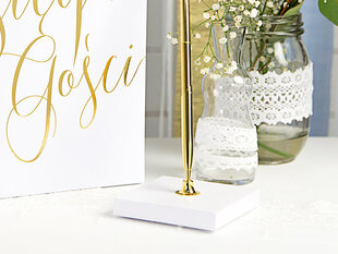 Vestuvinis rašiklis su stovu 8x8x16,5 cm kaina ir informacija | Dekoracijos šventėms | pigu.lt