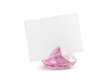 Stalo kortelių laikiklis Diamond, 40 mm, rožinis (1 pak/10 vnt) kaina ir informacija | Dekoracijos šventėms | pigu.lt
