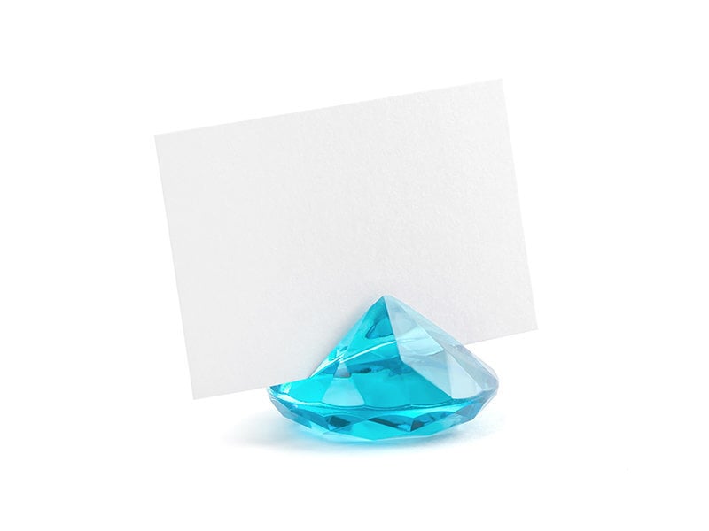 Stalo kortelių laikiklis Diamond, 40 mm, turkio spalvos (1 pak/10 vnt) kaina ir informacija | Dekoracijos šventėms | pigu.lt