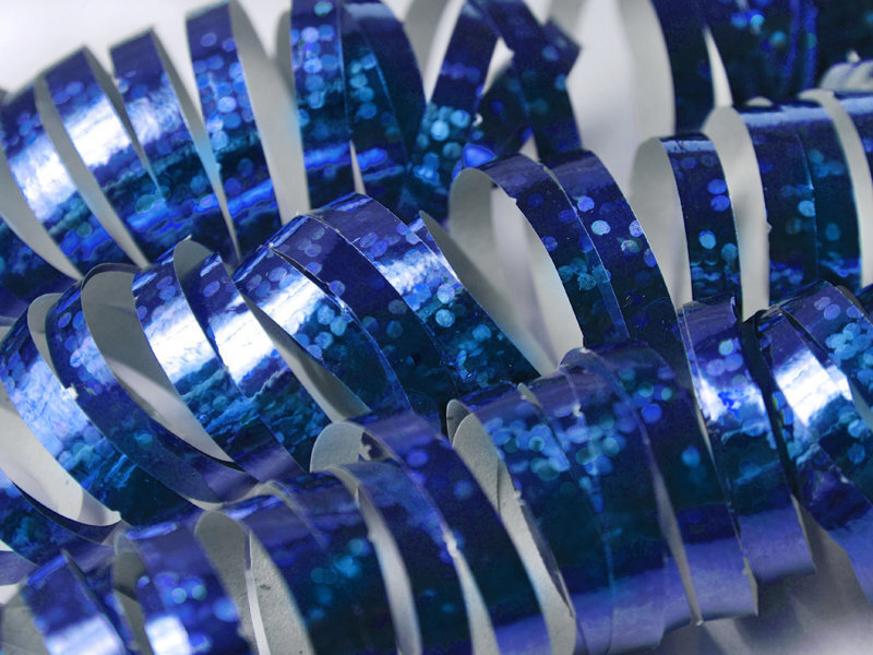 Holografinė dekoratyvinė juostelė, mėlyna, 3,8m (1 dėž/ 100 pak) (1 pak/ 18 vnt) цена и информация | Dovanų pakavimo priemonės | pigu.lt