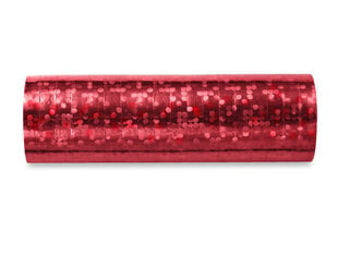 Holografinė dekoratyvinė juostelė, raudona, 3,8m (1 pak/ 18 vnt) kaina ir informacija | Dovanų pakavimo priemonės | pigu.lt