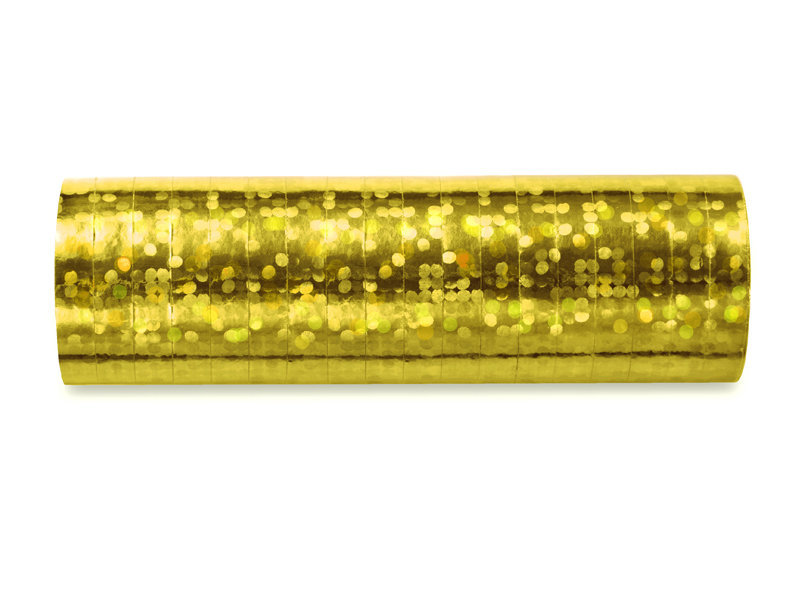 Holografinė dekoratyvinė juostelė, auksinė, 3,8m (1 pak/ 18 vnt)