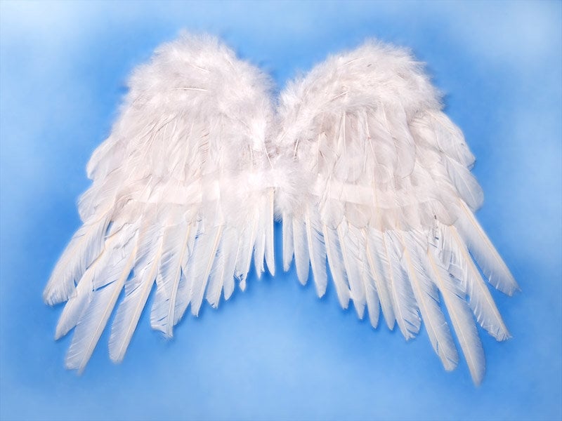 Sparnai Angel's Wings, balti, 53x37 cm, 1 pak/1 vnt kaina ir informacija | Karnavaliniai kostiumai | pigu.lt