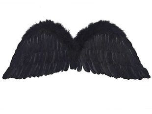 Крылья Angel's Wings, черные, 75x30 см, 1 упвковка/1 штука цена и информация | Карнавальные костюмы | pigu.lt