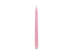 Свечи конические, матового, светло-розового цвета, 24 см, 1 упак/10 шт цена и информация | Подсвечники, свечи | pigu.lt