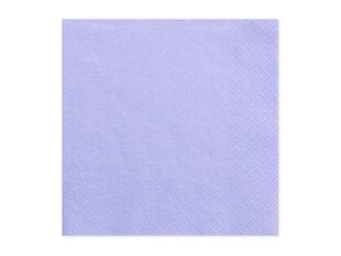 3 sluoksnių servetėlės Lilac 33x33 cm (1 pak / 20 vnt) kaina ir informacija | Vienkartiniai indai šventėms | pigu.lt