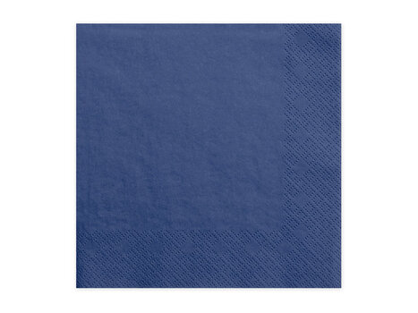 3 sluoksnių servetėlės Navy Blue 33x33 cm (1 pak/ 20 vnt) kaina ir informacija | Vienkartiniai indai šventėms | pigu.lt