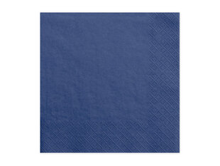 Трехслойные салфетки Navy Blue 33x33 см (1 упаковка / 20 штук) цена и информация | Праздничная одноразовая посуда | pigu.lt