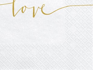 Салфетки Love gold 33х33 см (1 пакет / 20 шт.) цена и информация | Праздничная одноразовая посуда | pigu.lt