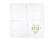 Servetėlės All you need is love White 33x33cm (1 dėž / 12 pak) (1 pak / 20 vnt) цена и информация | Vienkartiniai indai šventėms | pigu.lt