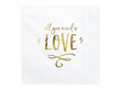 Servetėlės All you need is love White 33x33cm (1 dėž / 12 pak) (1 pak / 20 vnt) цена и информация | Vienkartiniai indai šventėms | pigu.lt