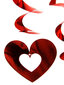 Kabančios dekoracijos Hearts Red 60 cm (1 pak/5 vnt) kaina ir informacija | Dekoracijos šventėms | pigu.lt
