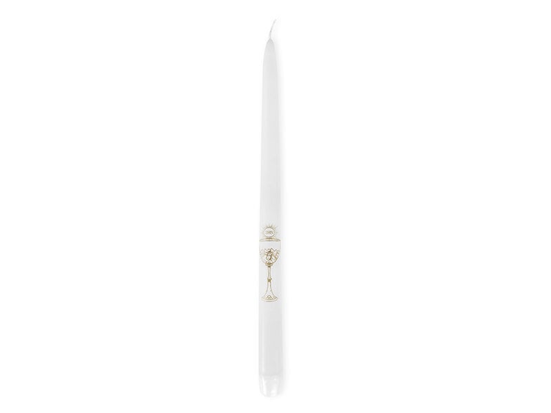 Pirmos komunijos žvakė IHS, balta, 29 cm (1 pak/ 4 vnt) цена и информация | Dekoracijos šventėms | pigu.lt