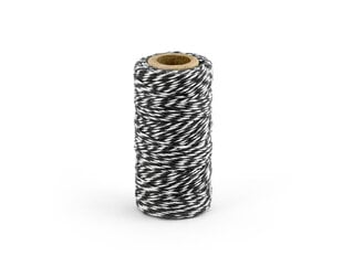 Dekoratyvinė virvė Black 50 m (1 dėž/ 50 vnt) (1 vnt / 50 m) kaina ir informacija | Dovanų pakavimo priemonės | pigu.lt