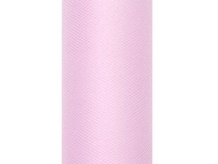 Гладкий тюль на катушке, светло-розовый, 0,15x9 м, 1 коробка/90 шт (1 шт/9 м) цена и информация | Праздничные декорации | pigu.lt