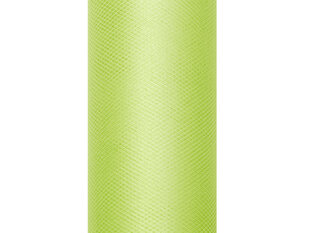 Гладкий тюль, рулон, светло зелёный, 0,15x9 м, 1 коробка/90 шт (1 шт/9 м) цена и информация | Праздничные декорации | pigu.lt