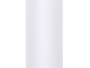 Гладкий тюль на катушке, белый, 0,3x9 м, 1 коробка/45 шт (1 шт/9 м) цена и информация | Праздничные декорации | pigu.lt