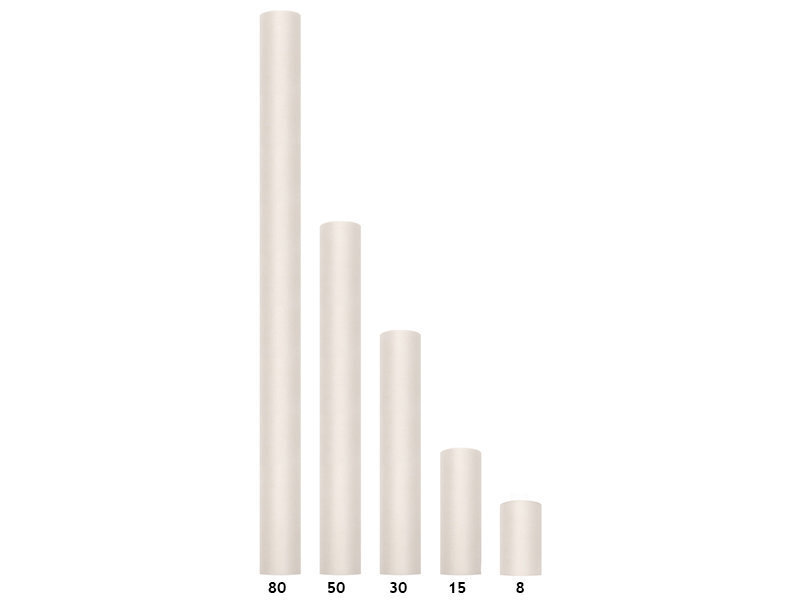 Lygus tiulis ritėje, kreminės spalvos, 0,3x9 m, 1 dėž/45 vnt (1 vnt/9 m) kaina ir informacija | Dekoracijos šventėms | pigu.lt