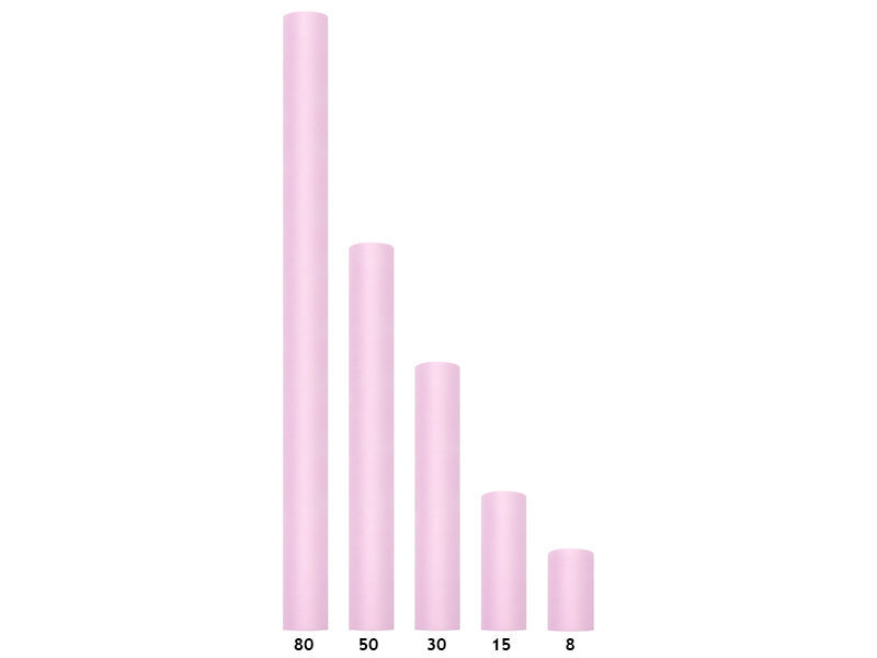 Lygus tiulis ritėje, šviesiai rožinis, 0,3x9 m, 1 dėž/45 vnt (1 vnt/9 m) kaina ir informacija | Dekoracijos šventėms | pigu.lt