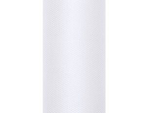 Гладкий тюль на катушке, белый, 0,8x9 м, 1 шт/9 м цена и информация | Праздничные декорации | pigu.lt