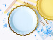 Popierinės vienkartinės lėkštutės Light Blue 18 cm (1 pak / 6 vnt) kaina ir informacija | Vienkartiniai indai šventėms | pigu.lt