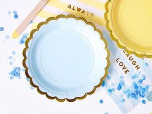 Одноразовые бумажные тарелки Light Blue 18 см (1 коробка/25 штук) (1 упаковка / 6 шт) цена и информация | Праздничная одноразовая посуда | pigu.lt