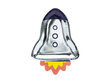 Vienkartinės popierinės lėkštutės Space Party Rocket, 21,5x29,5 cm, 1 pak/6 vnt kaina ir informacija | Vienkartiniai indai šventėms | pigu.lt
