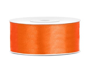 Satino juostelė, oranžinė, 25 mm/25 m, 1 dėž/30 vnt (1 vnt/25 m) kaina ir informacija | Dovanų pakavimo priemonės | pigu.lt